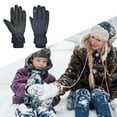 thumbnail image 1 of Anti- Gloves Touch Screen Thermal Fleece Full Finger Windproof Cold Waterproof Warm for Outdoor Working, Cycling, Snowboarding, Women HX 102 AZUL DYNWAVEMX Guantes cálidos, 1 of 8