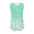thumbnail image 4 of Tank Tops for Women under $5 Sleeveless V-Neck Basic Casual Flowy Summer T-Shirt Green XL, 4 of 5
