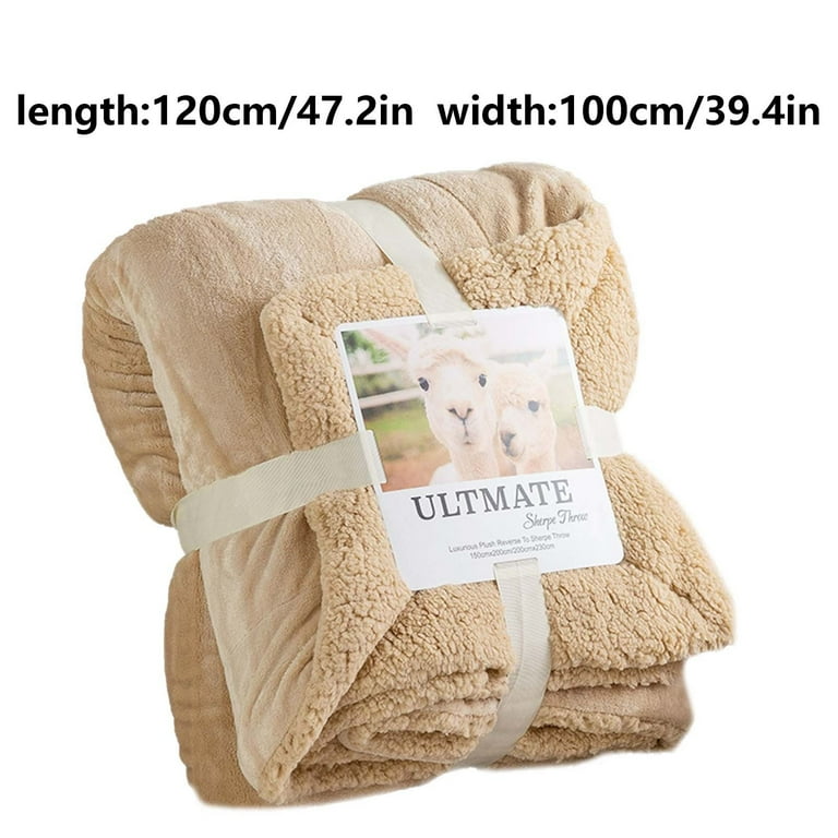 MOQIN Sherpa Fleece Twin Size Blanket for Bed -Extra Warm and