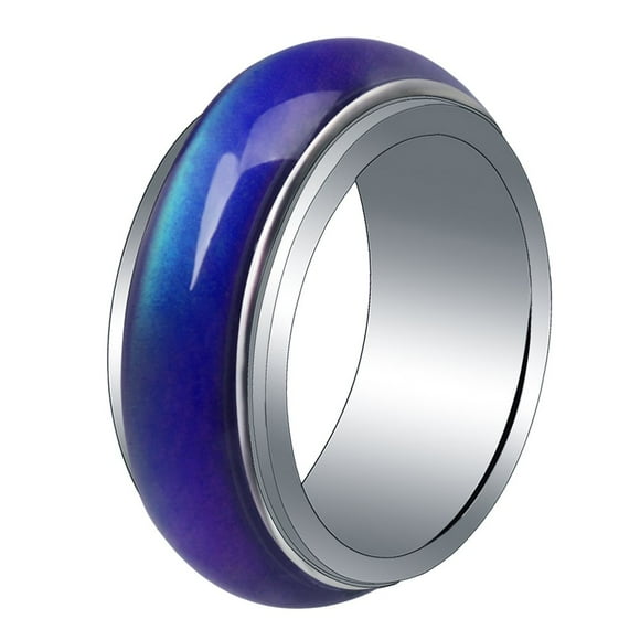 DEELLEEO Fashion Mood Ring Color Change Band Ring Mood Jewelry for Women Men and Kids