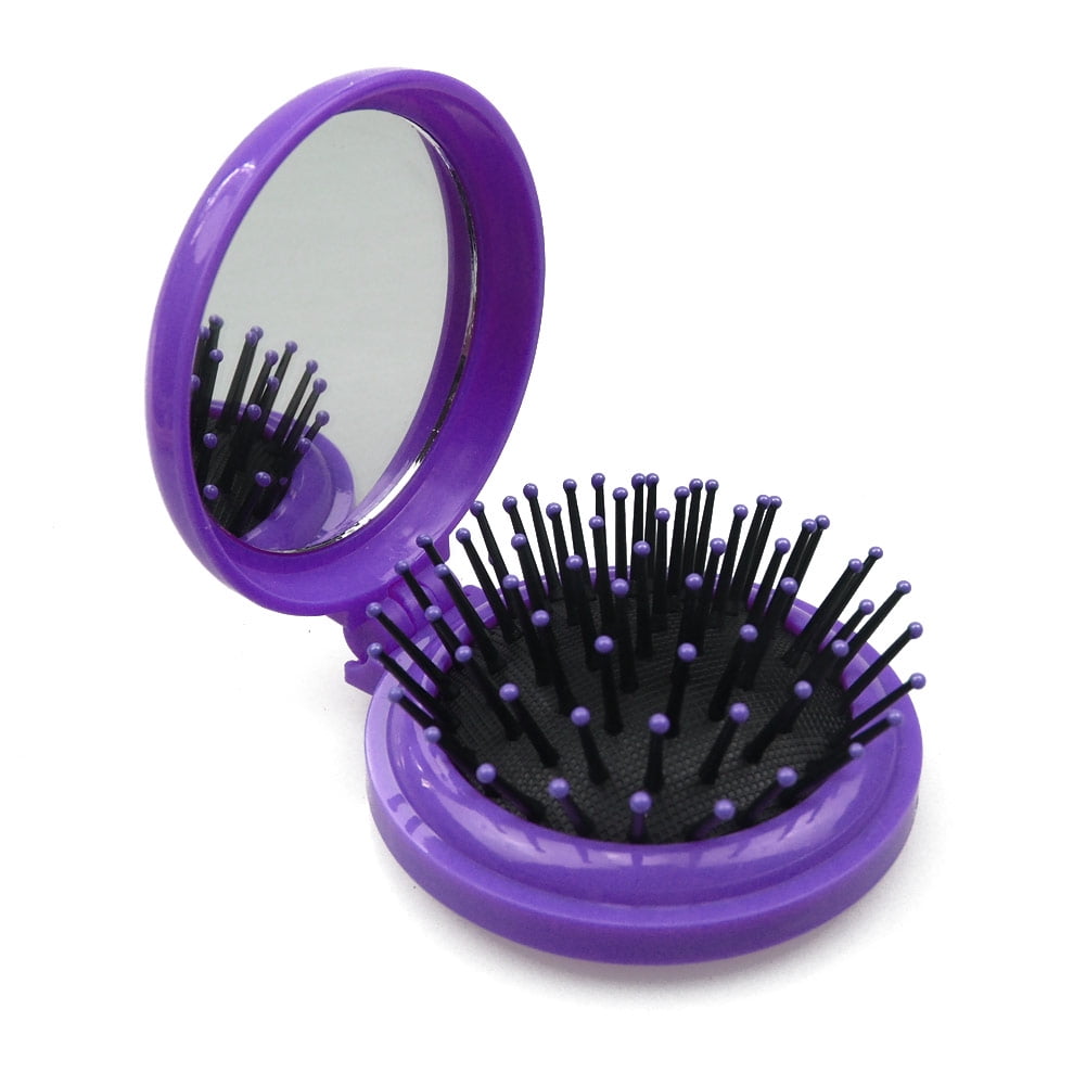 travel hair brush with mirror