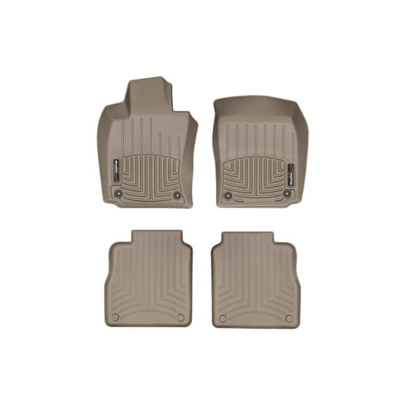 WeatherTech Custom Fit FloorLiners compatible with 2010-2016 Porsche® Panamera - 1st & 2nd Row (2-pc. Rear Liner), Tan