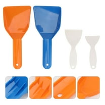 LEORX Frost Removal Tools Refrigerator Deicing Shovel Yellow 4Pcs 11x4.9in