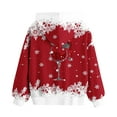 thumbnail image 4 of Tdoqot Girls Christmas Hoodies- Long Sleeve Cute Pullover Kids Sweatshirt Clothes Red Size 4-12, 4 of 6