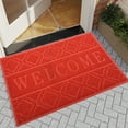 thumbnail image 7 of Taotanxi Welcome Mat Outdoor Indoor, 29x17 All-Season Waterproof, All-Weather Heavy Duty Doormat, Low Profile Porch Patio Entrance Mat, Sturdy Natural Rubber, Red, 7 of 7