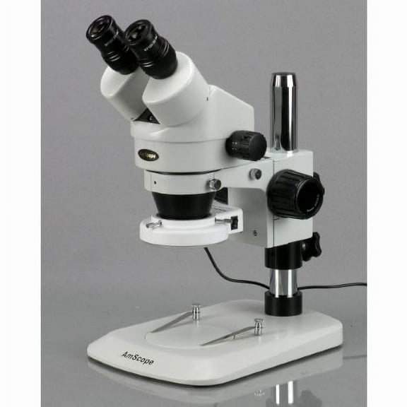 AmScope SM-1BN-64S Professional Binocular Stereo Zoom Microscope, WH10x Eyepieces, 7X-45X Magnification, 0.7X-4.5X Zoom