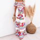 thumbnail image 1 of Vestido Largo Básico Impresión de vestido largo básico de gran tamaño para mujer elegante ropa diaria (blanco M) Cgtredaw para Mujer Blanco T L, 1 of 6