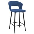 thumbnail image 1 of Ensemble de deux tabourets de comptoir modernes – bleu, 1 of 7