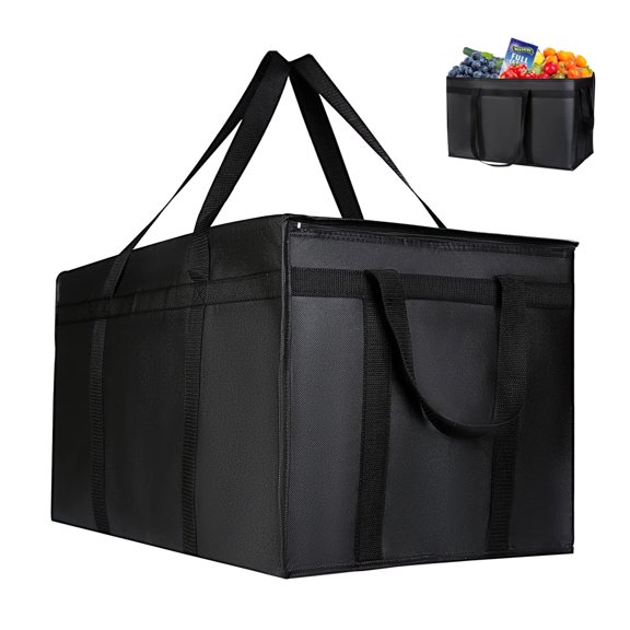 Hengbo XXXL Insulated Cooler Bag Insulated Leak Proof Aluminum Foil Insulated Pouch Reusable Food Delivery Bag for Food and Grocery Shopping 78L