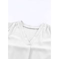 thumbnail image 4 of Camisetas sin mangas Eytino para mujer, talla grande, verano, cuello en V, gasa, 5 veces, blancas, 4 of 7