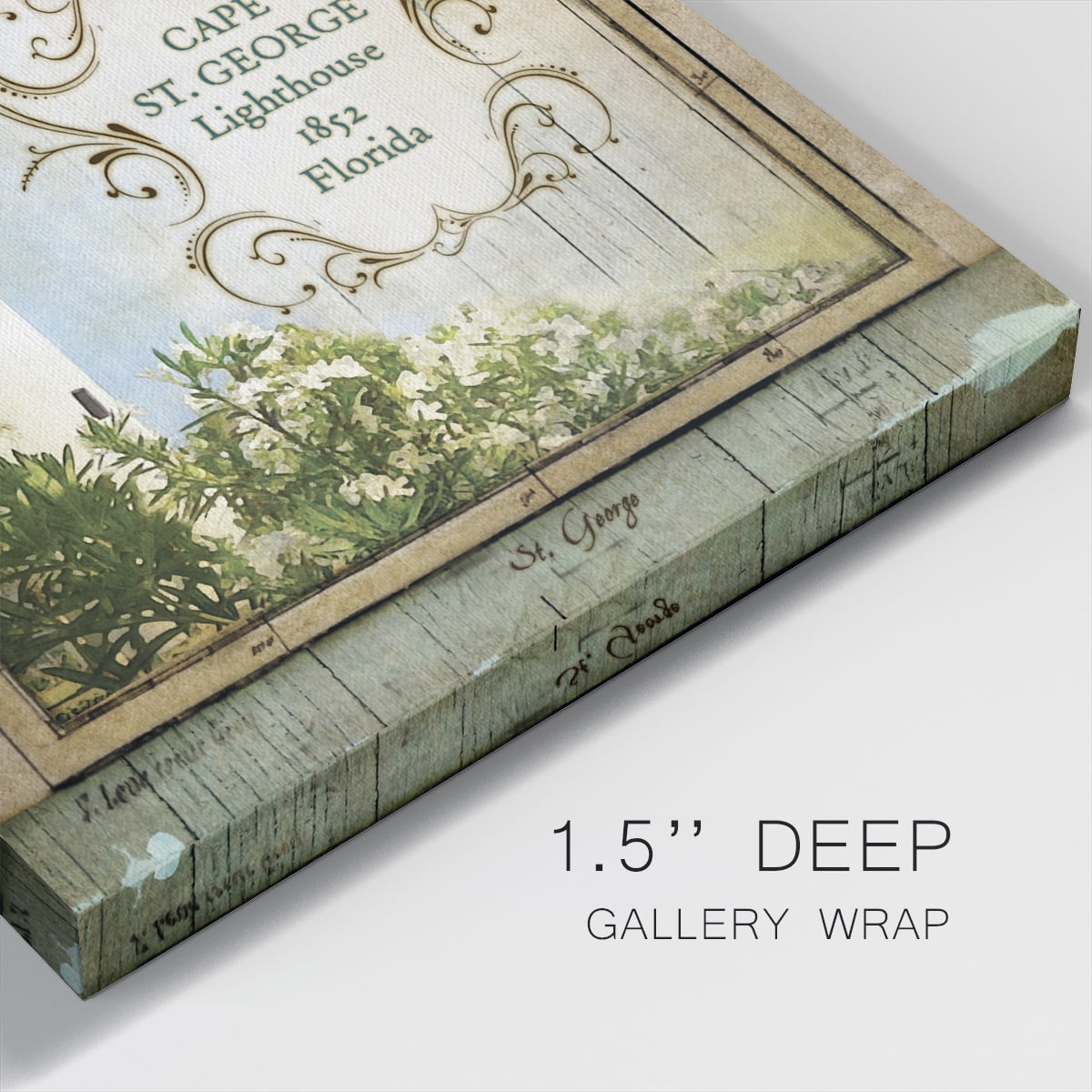 Wexford Home Florida Lighthouse X-Premium Gallery Wrapped Canvas, 10" x 10" - Ready to Hang