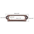 thumbnail image 2 of Unique Bargains 60x17mm Drawer Tag Label Metal Label Holder File Tag Frames Copper Tone 10 Pack, 2 of 6
