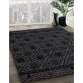 thumbnail image 2 of Ahgly Company Indoor Round Abstract Light Black Abstract Area Rugs, 7' Round, 2 of 6