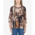 thumbnail image 4 of Alfred Dunner Womens  Conversational Crew Neck Top, 4 of 6