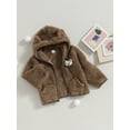 thumbnail image 3 of Wassery Baby Girls Boys Fleece Jacket Infant Winter Warm Outerwear Newborn Long Sleeve Bear Zipper Hooded Coat 6M-24M, 3 of 8