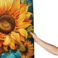thumbnail image 3 of Shower Curtain, Deep Yellow Colorful Sunflower Waterproof Fabric Plastic Shower Curtain, Drying Fast Bathroom Curtain with 9 Buttonholes, Ruffle Shower Curtain 60x72in, 3 of 8