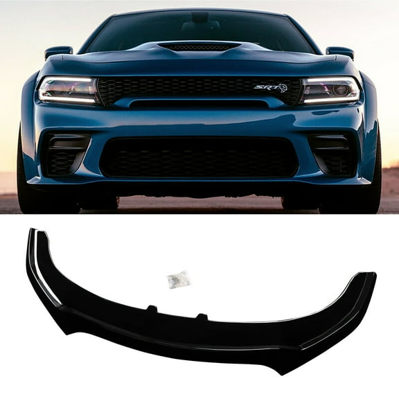 NINTE Front Lip for Dodge Charger Widebody 2020-2022 V3 Style Gloss Black Splitter