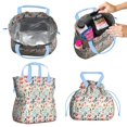 thumbnail image 2 of Pioneer Flower Drawstring Lunch Bag Women - Drawstring Lunch Bag Insulated for Work Office - Stain-Resistant Large Lunchbags for Women with Multi-Pockets, 2 of 6