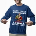 thumbnail image 2 of Christmas Sweatshirt, All I Want For Christmas Is Gains Funny Gym Sweatshirt, Muscular Santa Protein Ugly Holiday Jumper, Festive Fitness Gift for Weightlifters & Bodybuilders, 2 of 5