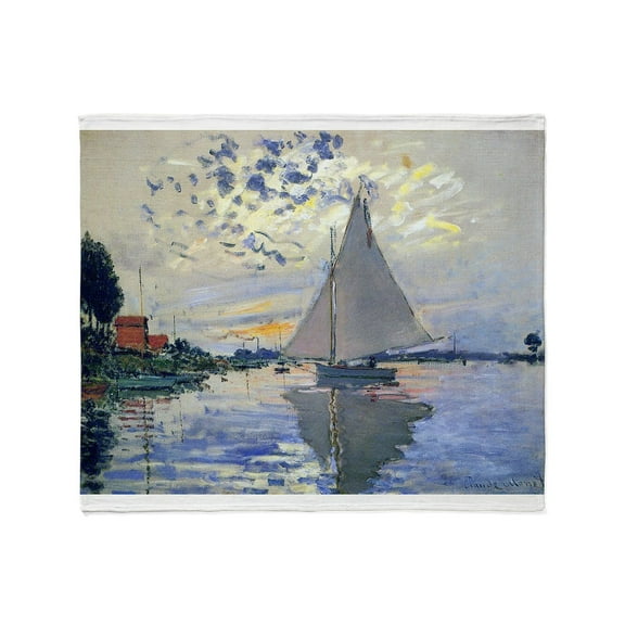 CafePress - Claude Monet Sailboat Throw Blanket - Soft Fleece Throw Blanket, 50"x60" for All Ages
