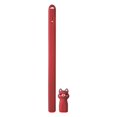 thumbnail image 1 of Silicone Pencil Case Anti-Scratch Protector Stylus Pen Protective Cover Accessories Cute Cartoon for Apple Pencil 2 Red, 1 of 5