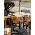 thumbnail image 5 of Outdoor Tablecloth with Umbrella Hole for Patio/Picnic/Party/Camping, Vintage Hummingbirds Waterproof Table Cloth Square Cover Washable, Spring Farmhouse Country Flowers (54"x 54"), 5 of 8