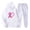 #462-White, variant on Women's Sweatshirt and Sweatpants Set, Long Sleeve Hooded with Breast Cancer Awareness Print, Soft Cotton Comfort Fit for Fall Winter Lounge and Daily Wear