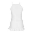 thumbnail image 5 of Posijego Tank Top for Women Summer Round Neck Ruffle Hem Sleeveless Shirts Loose Flowy Eyelet Blouses, 5 of 7