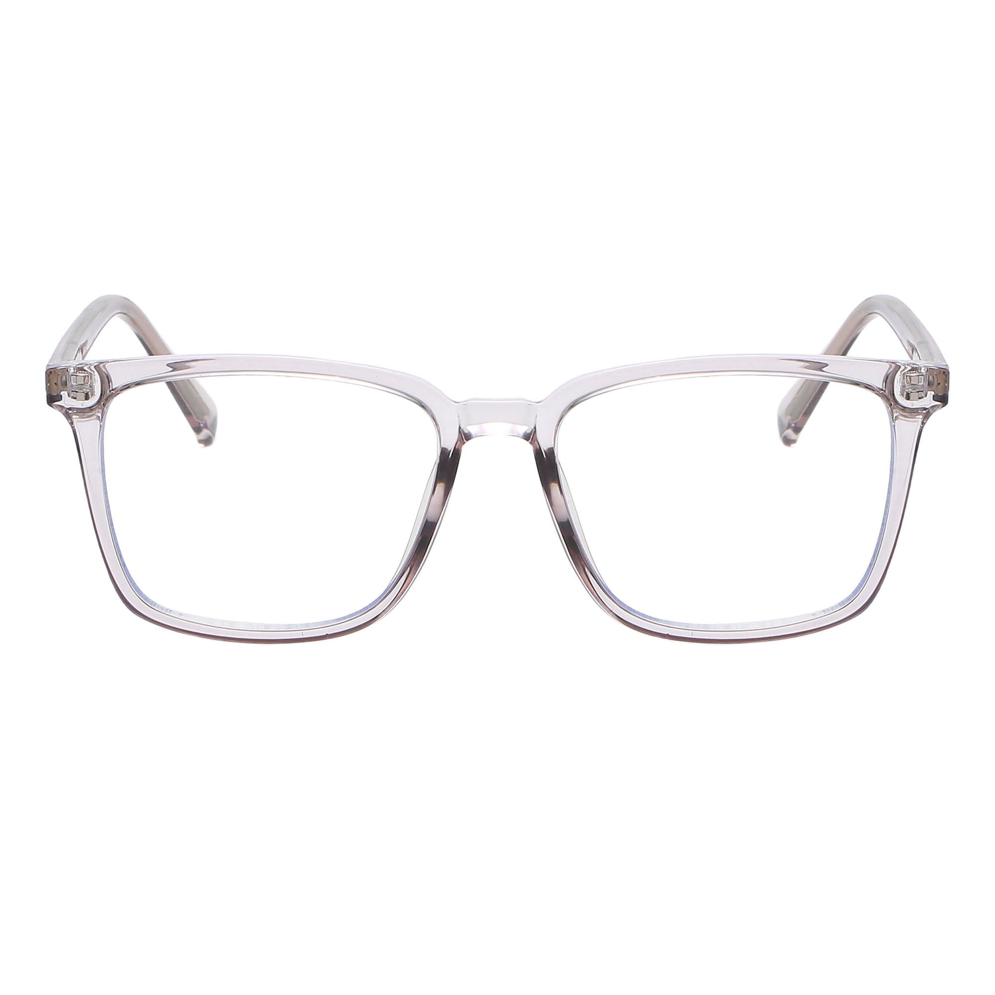 Unisex Square Rectangle Blue Light Blocking Glasses Clear Lens Computer Gray
