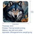 thumbnail image 5 of Wolf Desk Pad Mousepad, Square 8.3x9.8 Inch Non-Slip Rubber Bottom Printed Desk Mat, Suitable for Office and Gaming, 5 of 6