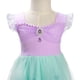 thumbnail image 4 of Disfraz elegante de princesa sirena con margaritas para Halloween, fiesta elegante, falda de tul, atuendo de verano para niñas pequeñas, talla 5T, estilo 20, 4 of 6