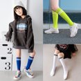 thumbnail image 3 of 1 Pair Kids Soccer Socks Knee High Socks Striped Socks for Athletic Team Sports for Boys Girls 5-10 Years Old, Green, 3 of 3