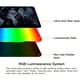 thumbnail image 5 of Alfombrilla de ratón RGB para juegos, alfombrilla de ratón LED, mapa con superficie impermeable suave, base de goma antideslizante, 14 modos de luz Xemadio 2034316-2, 5 of 9