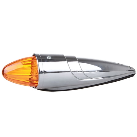 cciyu 1x 17 Led Torpedo Cab Marker Lights Chrome Chrome Heavy Duty Trucks Replacement for International Kenworth/Peterbilt/Freightliner/Mack Amber Len