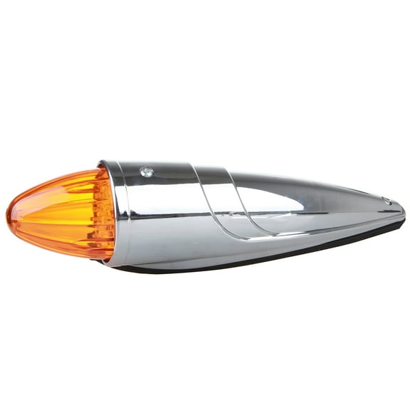 cciyu 1x 17 Led Torpedo Cab Marker Lights Chrome Chrome Heavy Duty Trucks Replacement for International Kenworth/Peterbilt/Freightliner/Mack Amber Len