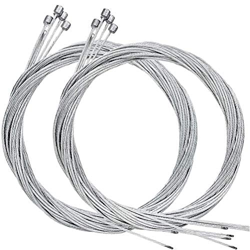 Stainless Steel Shifter Cable,Bike Shifter Cable 2M Long Bicycle Replaceable Wire Inner Derailleur Wire Stainless Steel Bike Rear Derailleur Cable 10Pcs