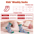 thumbnail image 6 of Lorrita Toddler Socks for Girls Funny 7 Days of the Week Cotton Little Girl Socks Novelty Girl Socks Gift Box, 7-10 Years Old, 6 of 6