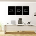thumbnail image 2 of Framed Canvas Wall Art Positive Quote, Black Large Poster, Positive Motivational Set of 3 Prints,Stay Positive Prints, Inspirational Wall Art Prints, Office Wall Decor Art (E-3pcs,12x16inchx3pcs), 2 of 6