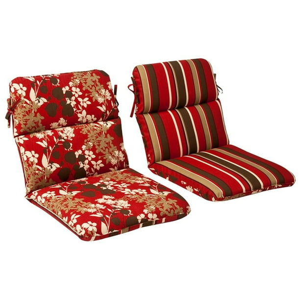 Outdoor Patio Furniture High Back Chair Cushion - Reversible Tropical