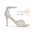 thumbnail image 3 of Perphy Glitter Ankle Strap Stiletto Heels Sandals for Women, 3 of 4