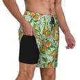 thumbnail image 3 of Balery Tangerine Mens Swim Trunks Swim Shorts for Men Quick Dry Inseam Beach Shorts with Compression Liner Pocket-3X-Large, 3 of 9