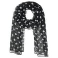 thumbnail image 1 of INSPIRAR CHIC Bufanda de Chiffon de Mujer de los años 50 con Lunares, Chal Ligero Suave y Transparente para Todas las Temporadas 63.0"x19.7" Lunares Negros y Blancos, 1 of 6