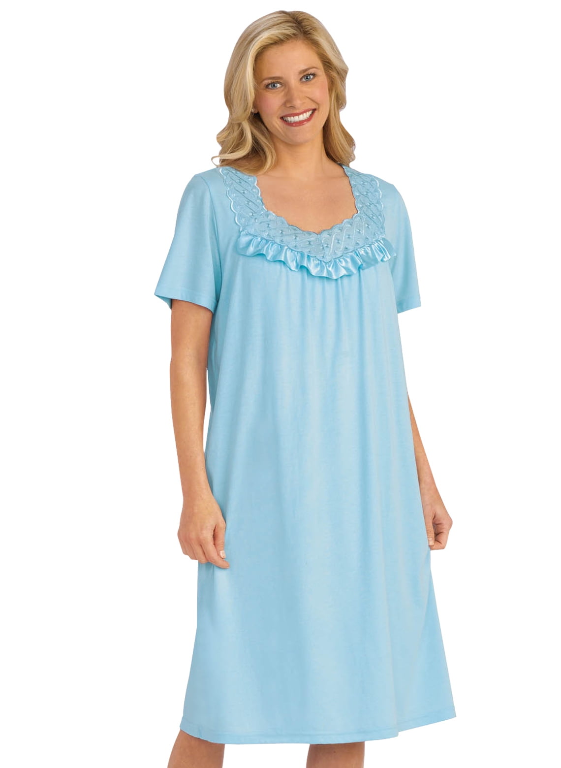 Cotton Knit Nightgown - Walmart.com - Walmart.com