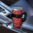 thumbnail image 5 of 40oz Tumbler,Red Christmas Snowflake Pattern Insulated Tumblers with Removable Handle,Stainless Steel Double Vacuum Coffee Tumbler Cup with Straw for Home,Office,Travel,Party, 5 of 5