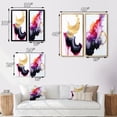 thumbnail image 4 of Designart "Ethereal Elegance Magenta Ink Clouds IX" Abstract Painting Framed Wall Art Set Of 2 - Modern Gold Frame Gallery Set For Office Decor, 4 of 6