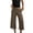 02-Coffee, variant on Fold Over Wide Leg Capri Pants for Women -Fashion Cozy Low Rise Cropped Gaucho Pants Casual Lounge Pajamas Pants Bottoms 03-Dark Gray M