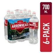 ARROWHEAD Brand 100% Mountain Spring Water, 23.7-ounce plastic sport cap bottles (Pack of 6)