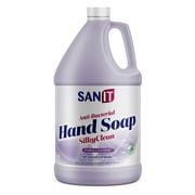 Sanit Silky Clean Antibacterial Liquid Gel Hand Soap Refill - Advanced Formula with Coconut Oil and Aloe Vera - All-Natural Moisturizing Hand Wash - Made in USA, Lavender, 1 Gallon