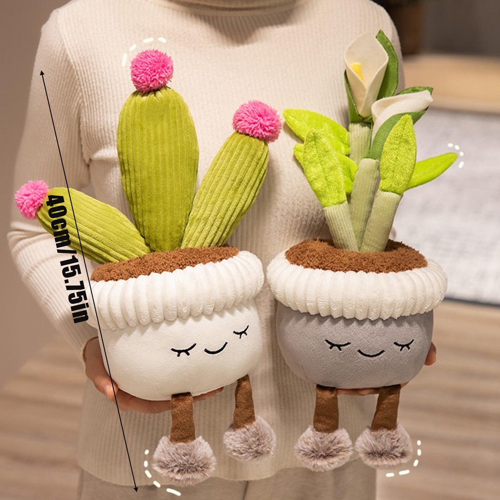 Jellycat Amuseables Pink Orchid, Cute Flower & Plant Pillow, Funny