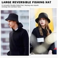thumbnail image 6 of Vetpw Fishing Hat, Fishing Hat Large Bucket Hat Cotton Reversible Sun Hat Summer Hat Bucket Hat for Men and Women, L, 6 of 6